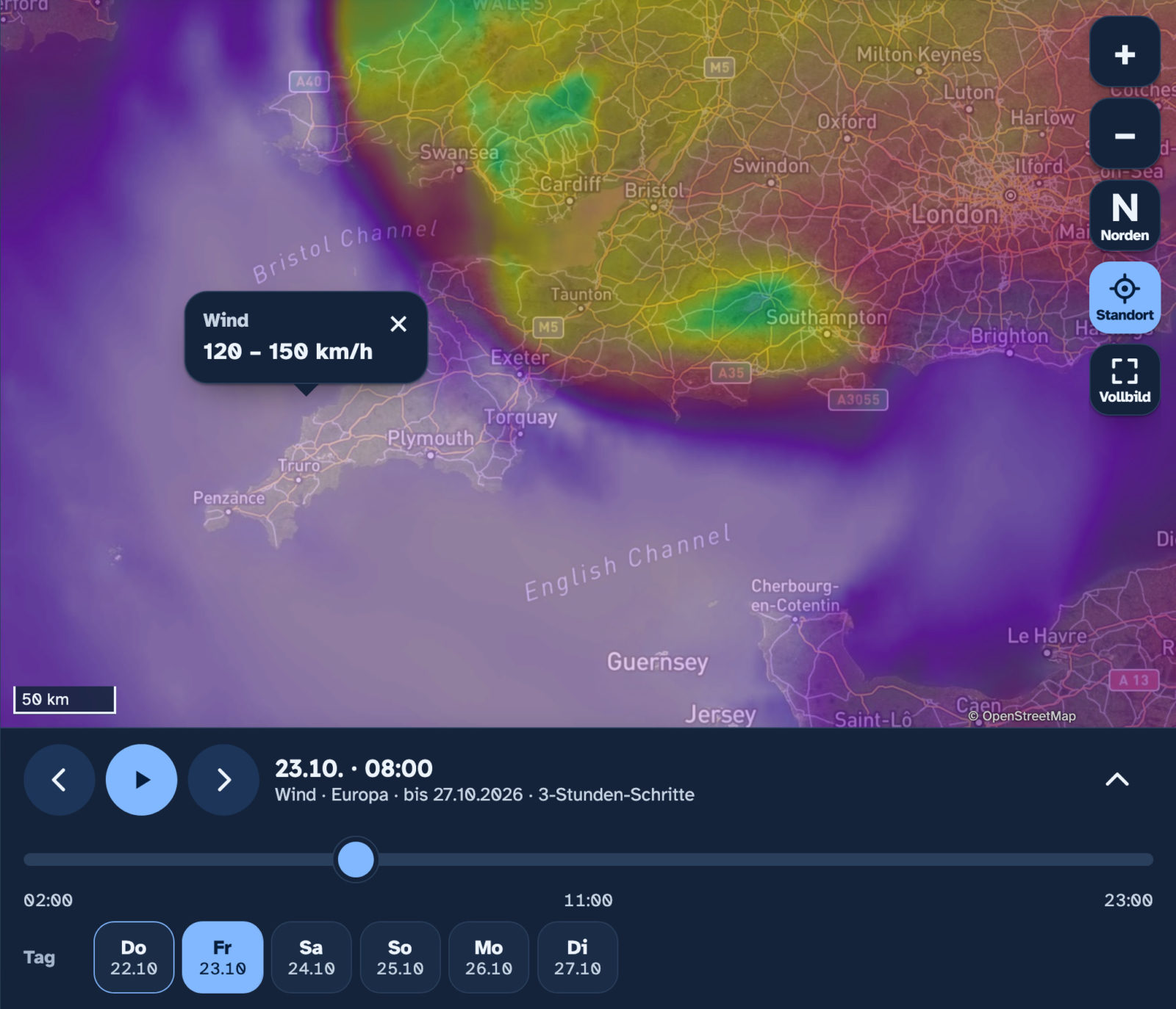 Orkantief nimmt Kurs auf Großbritannien – bis zu 150 km/h in den Wettermodellen!