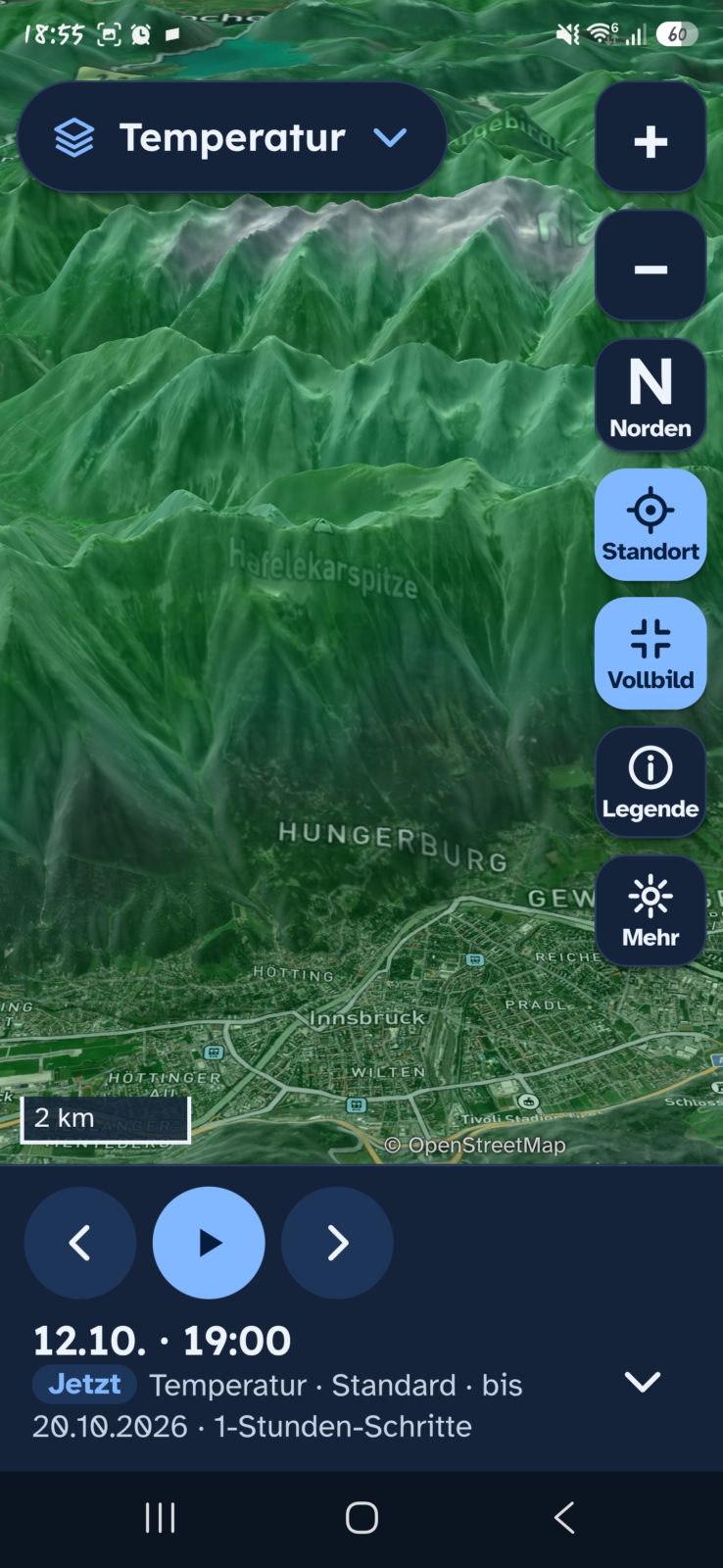 3D Wetterkarte