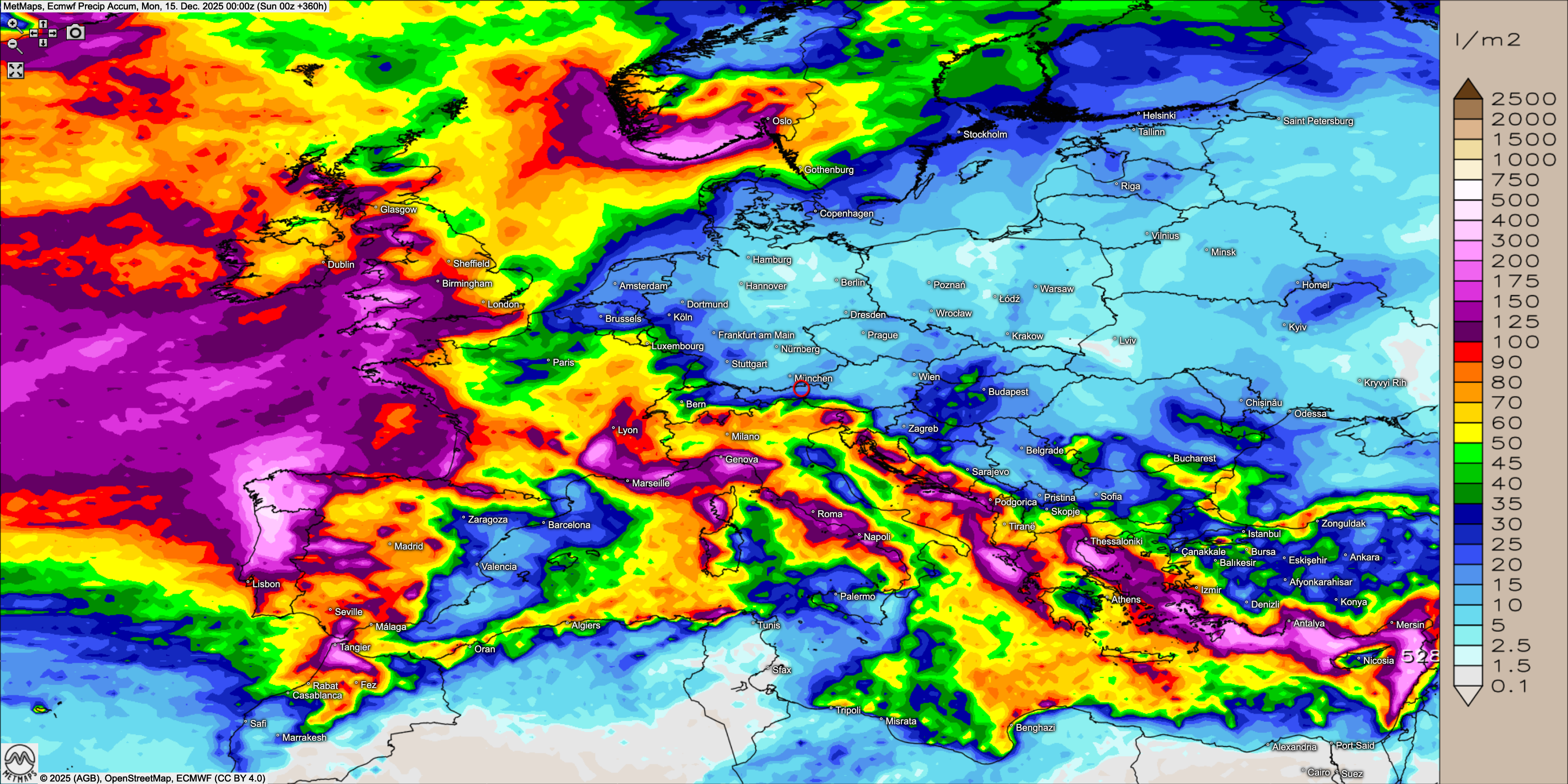 Tiefdruckserie vor den Alpen – bis Mitte Dezember bleibt Mitteleuropa in der „Vorderseite“ gefangen!