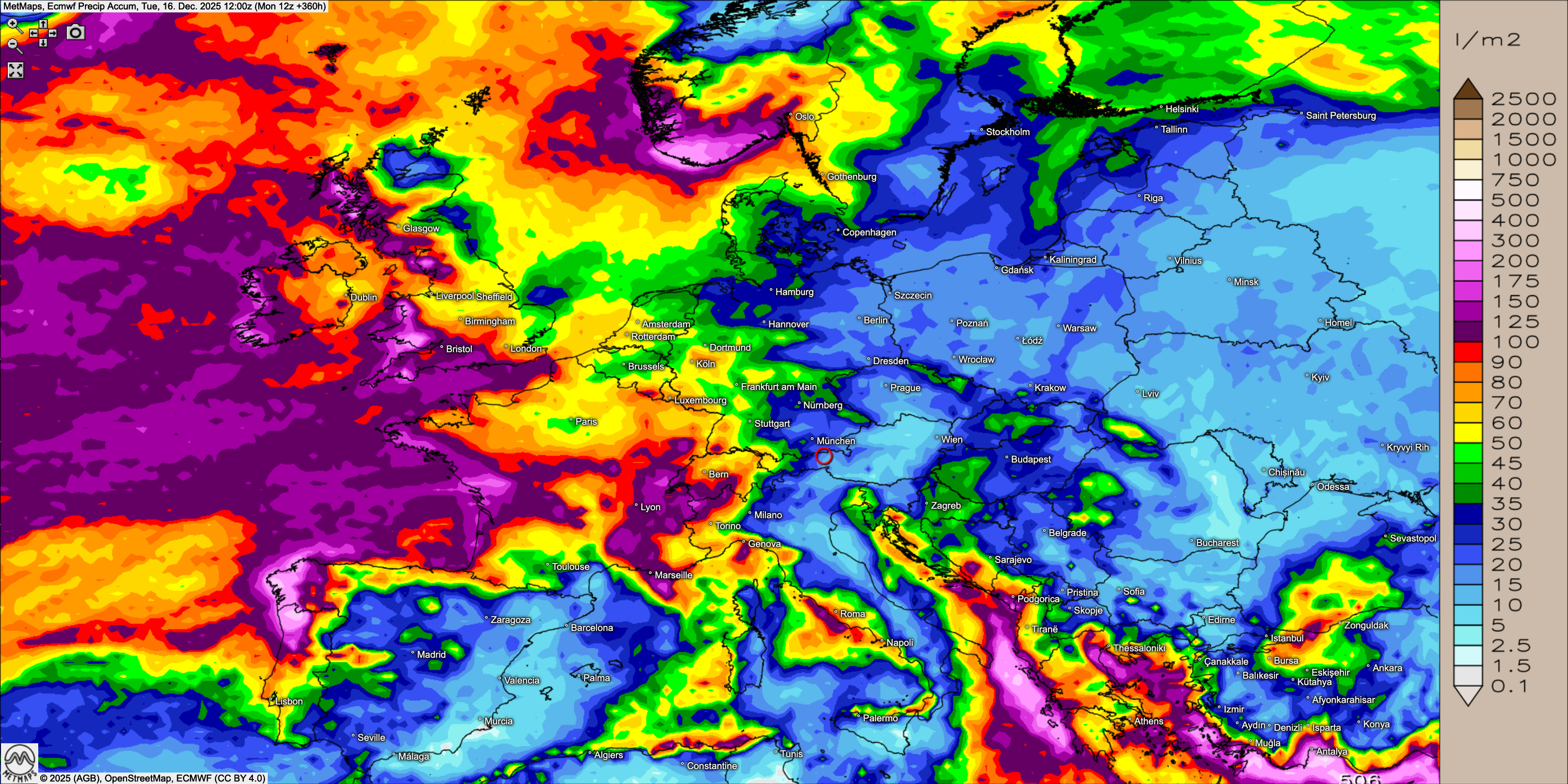Dezember im Überdruck: Europa steht vor einer ungewöhnlich nassen Phase