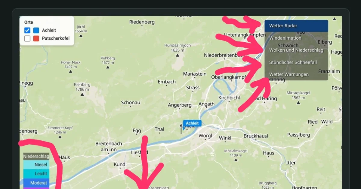 Die Wetterwebapp kann viel und gibt viel!
