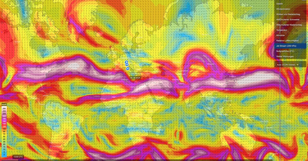 Der Jetstream, das unsichtbare Band, das unser Wetter lenkt!