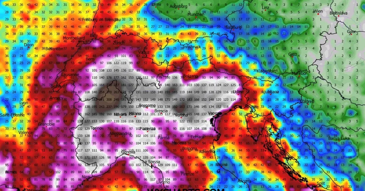 Deutet sich Mitte März eine kräftige Südstau-Lage an den Alpen an?