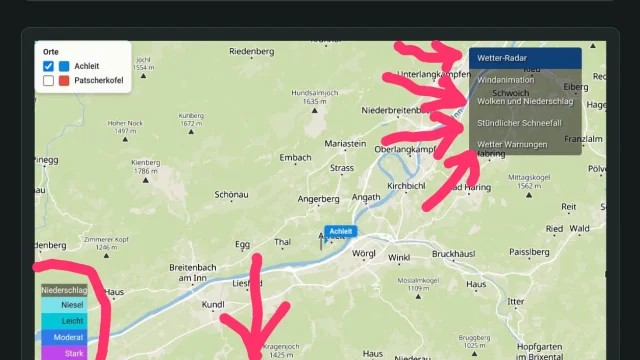 Die Wetterwebapp kann viel und gibt viel!