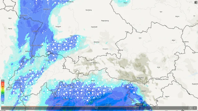 Neuer Feuchteschub aus Süden und Föhn im Norden, markante Wettergegensätze zur Wochenmitte!