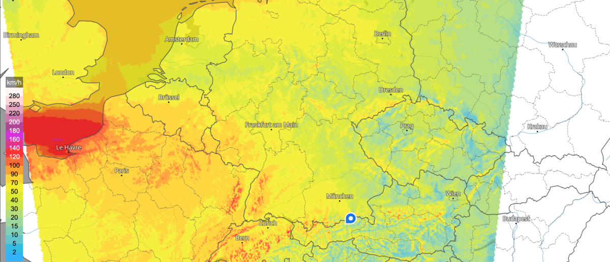 Sturm-Update für Freitag, 9. Jänner 2026