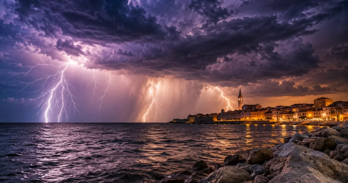 Unwetter an der oberen Adria: Gewitter am Sonntagabend