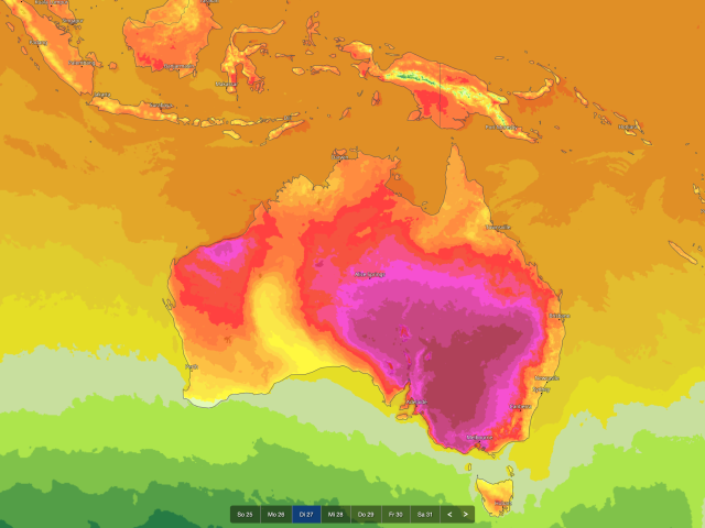 Glühender Kontinent: Extreme Hitzewelle rollt über Australien!