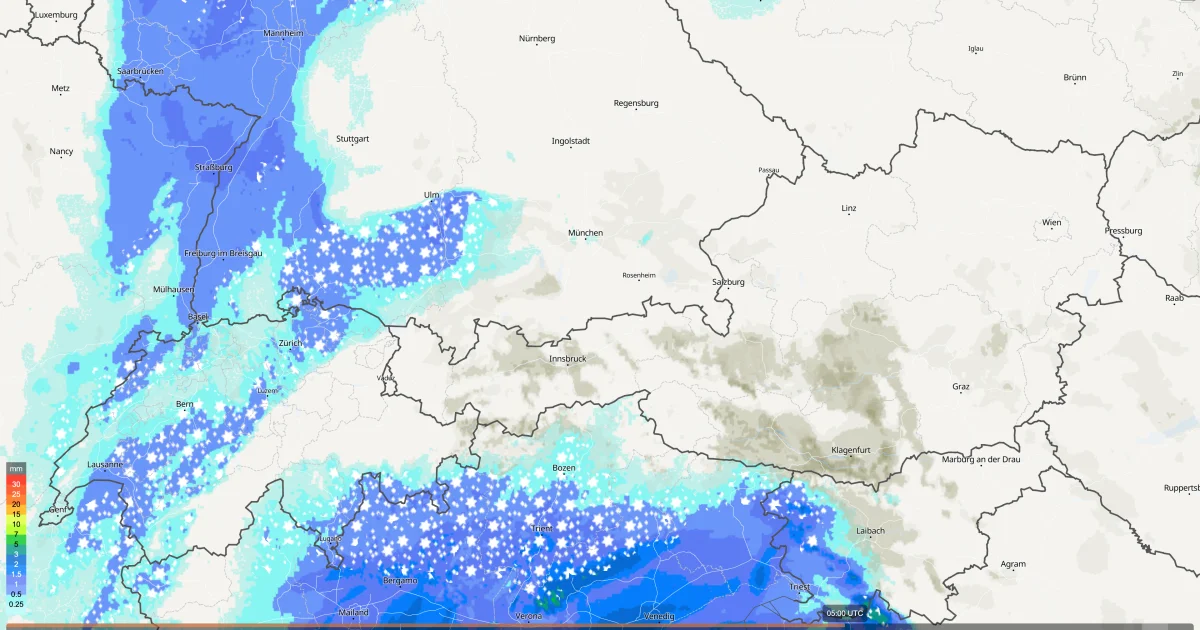 Neuer Feuchteschub aus Süden und Föhn im Norden, markante Wettergegensätze zur Wochenmitte!