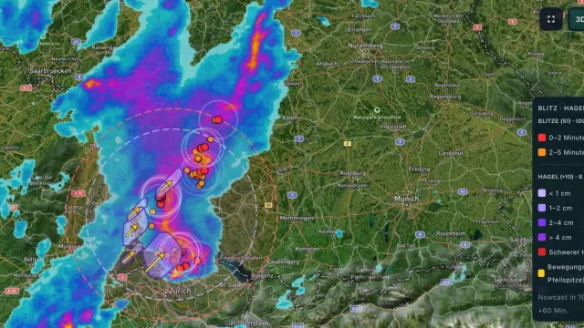 Unwetter aktuell: Schwere Gewitter ziehen nordostwärts!