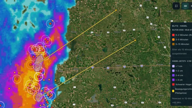 Gewitter- und Hageltracking weltweit – Unwetter live verfolgen