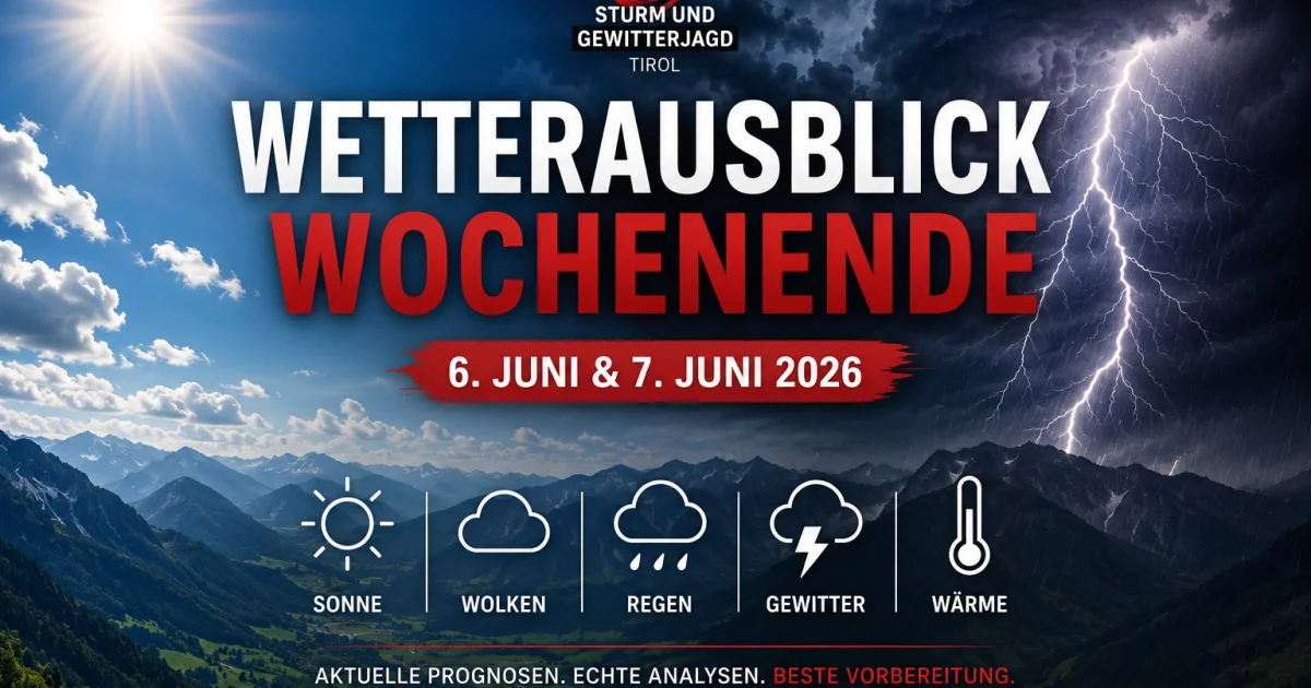 Wetterausblick für das Wochenende: Samstag, 6. Juni & Sonntag, 7. Juni 2026